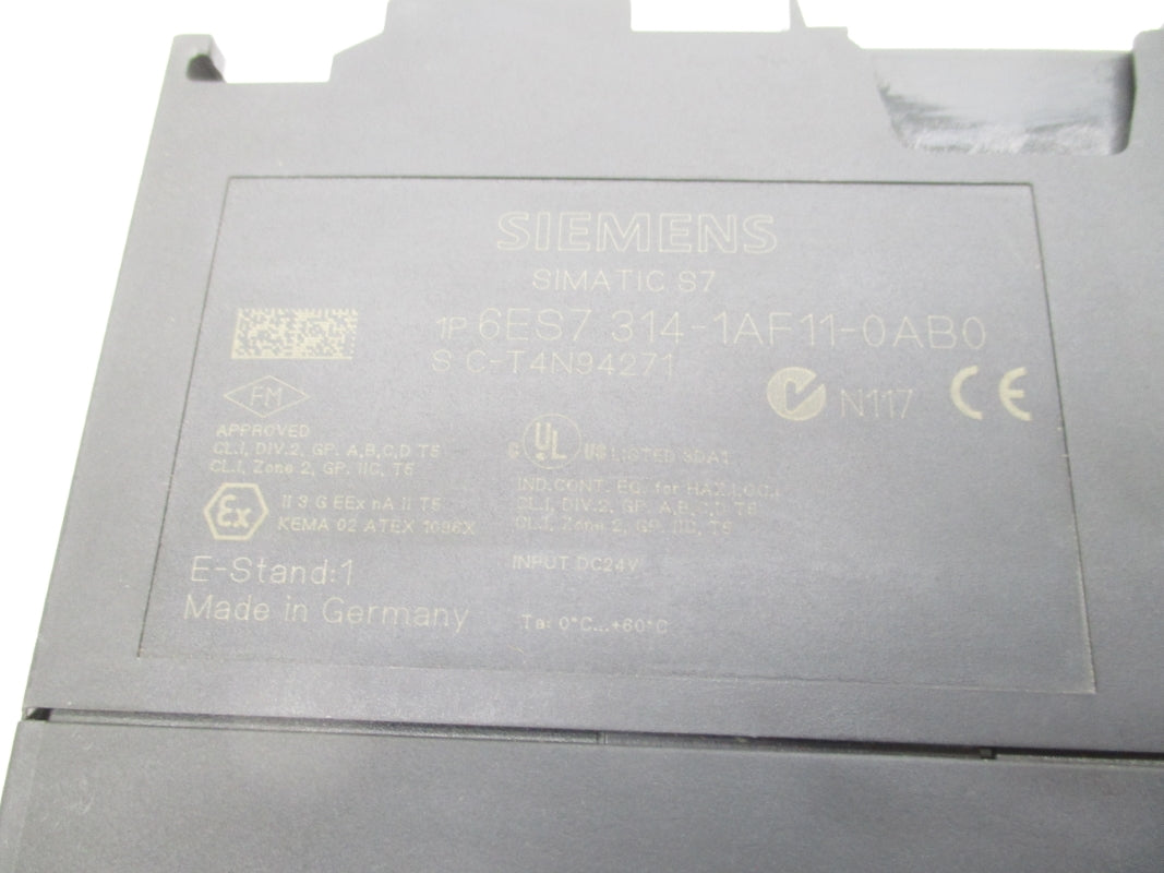 SIEMENS 6ES7314-1AF11-0AB0 24VDC UNMP
