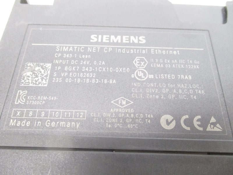 SIEMENS 6GK7343-1CX10-0XE0 (NO DOOR) 24V .2A NSNP