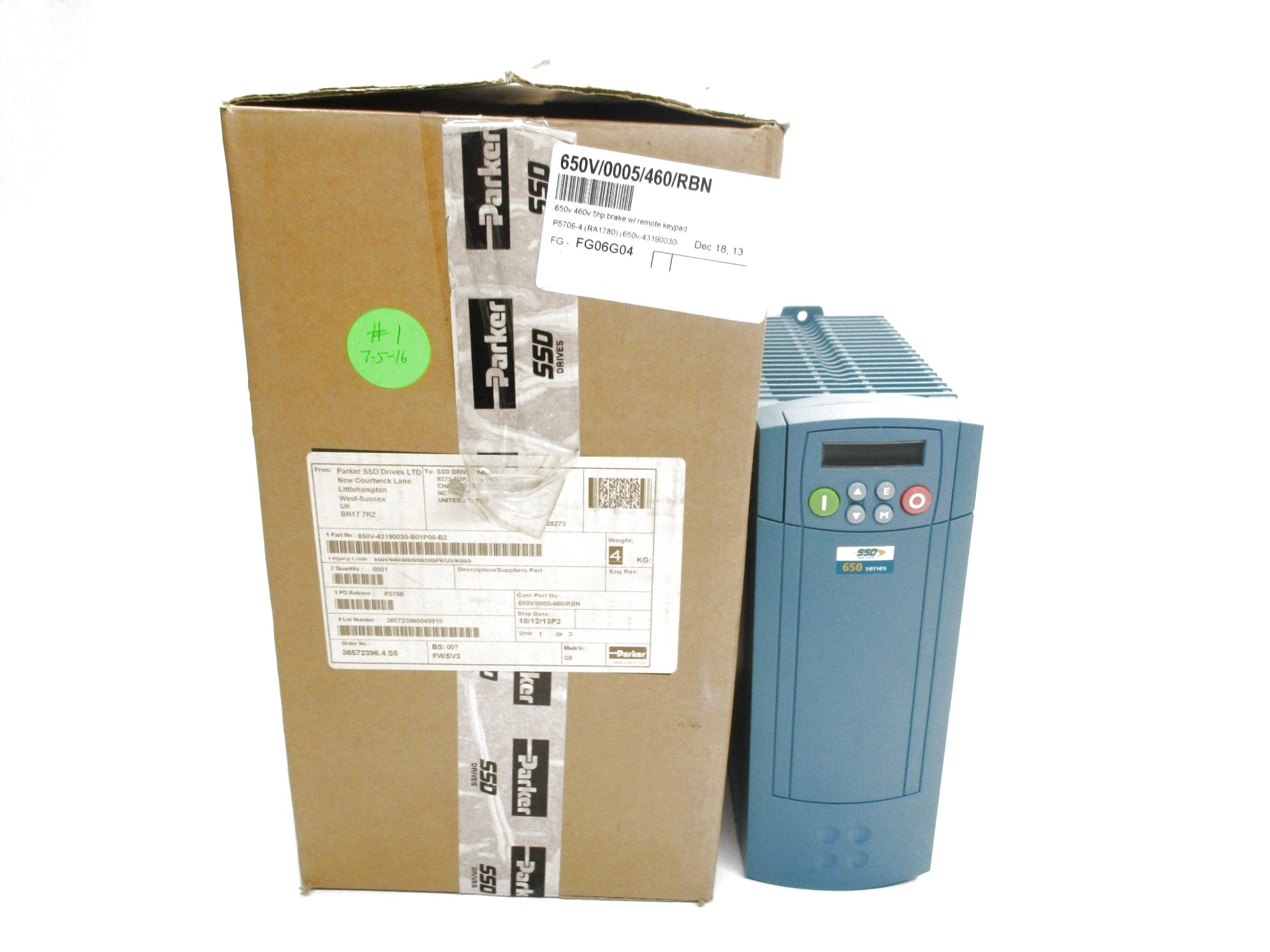 PARKER 650V/0005/460/RBN F/W 4V8 NSMP