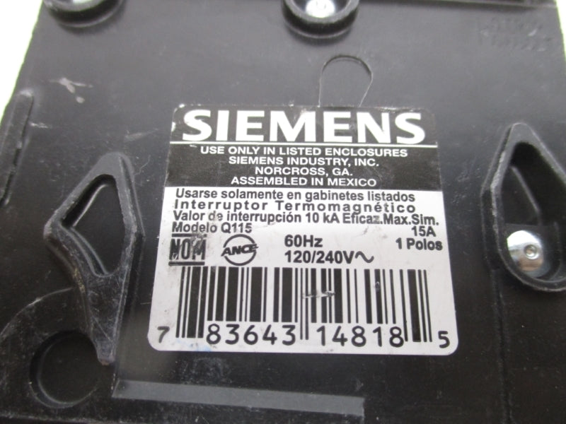 SIEMENS Q115 120/240V 15A NSNP