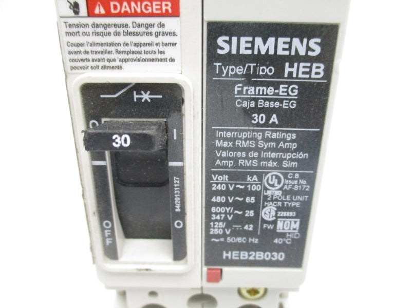 SIEMENS HEB2B030 480V 30A UNMP
