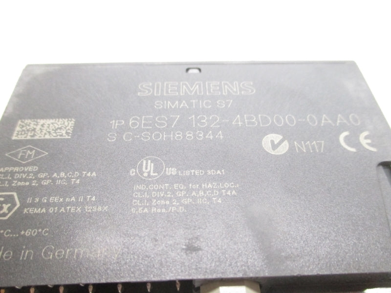SIEMENS 6ES7132-4BD00-0AA0 24VDC 0.5A UNMP