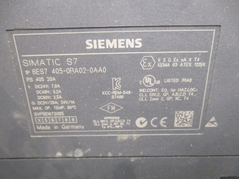 SIEMENS 6ES7405-0RA02-0AA0 UNMP