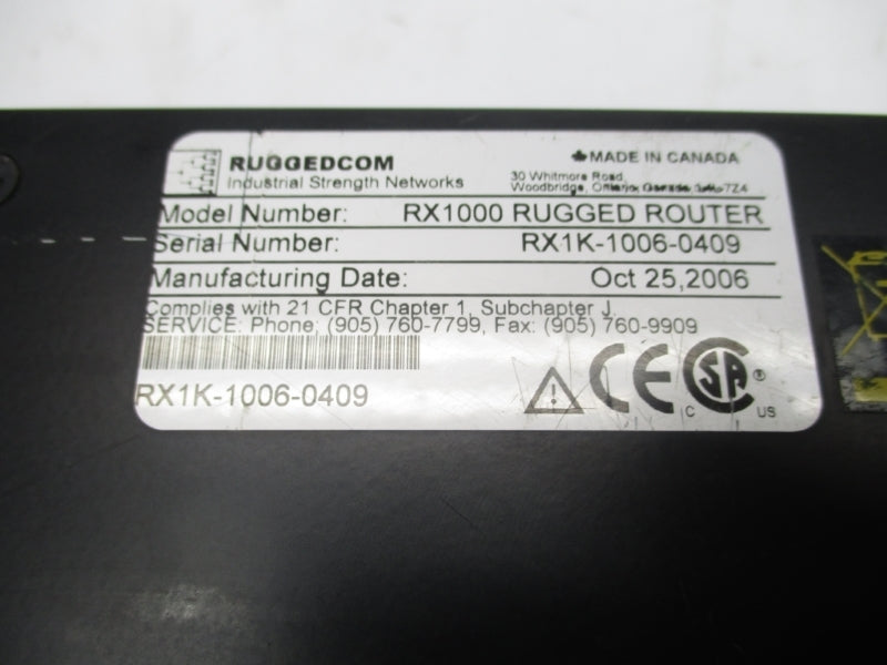 RUGGEDCOM RX1000RUGGEDROUTER UNMP