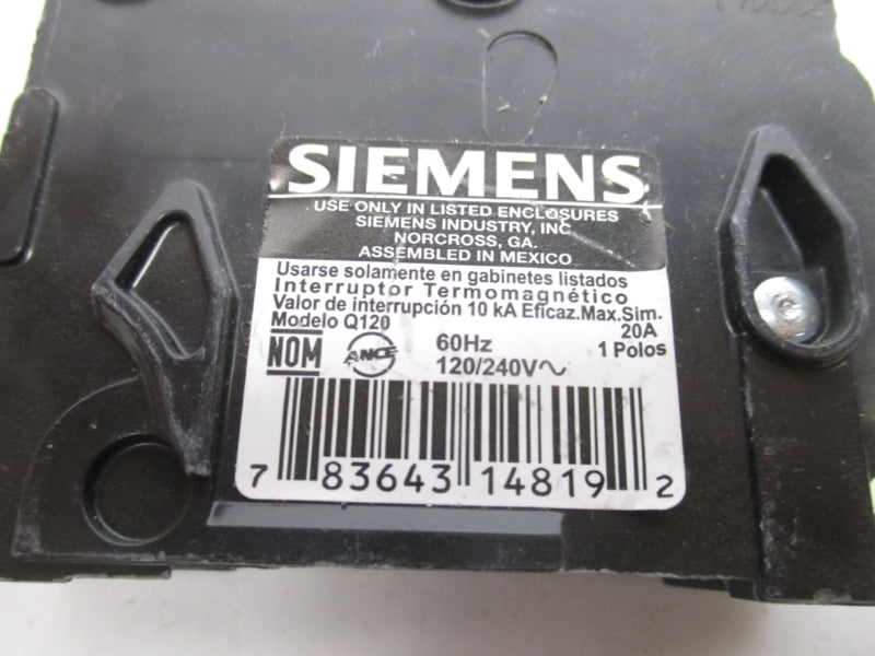 SIEMENS Q120 120/240V 20A (AS PICTURED1) NSNP