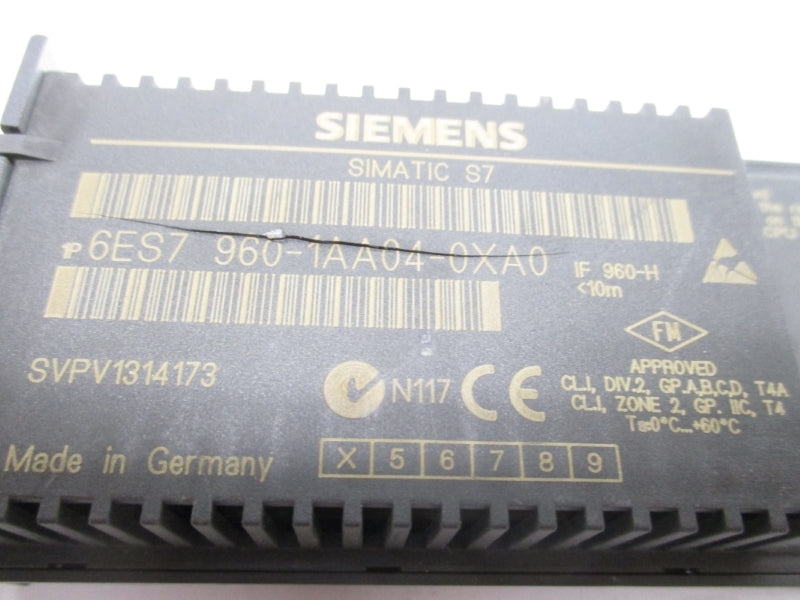 SIEMENS 6ES7960-1AA04-0XA0 (AS PICTURED) NSNP