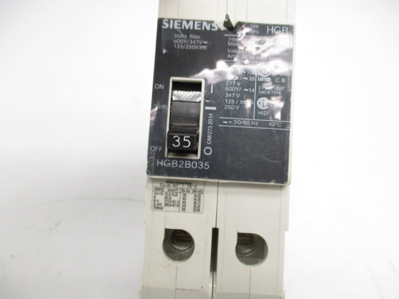 SIEMENS HGB2B035 125/250V 35A (AS PICTURED) NSNP