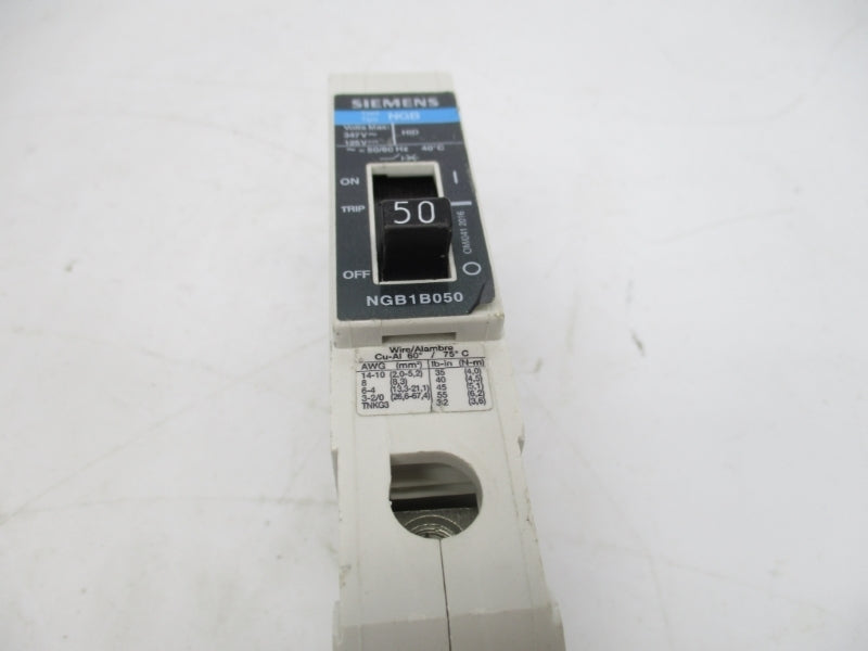 SIEMENS NGB1B050B 347V 50A UNMP