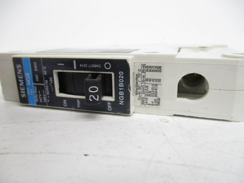 SIEMENS NGB1B020V 347V 20A (AS PICTURED) NSNP
