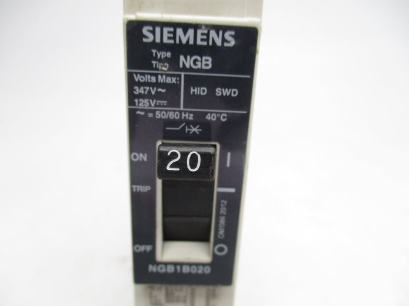 SIEMENS NGB1B020V 347V 20A NSNP