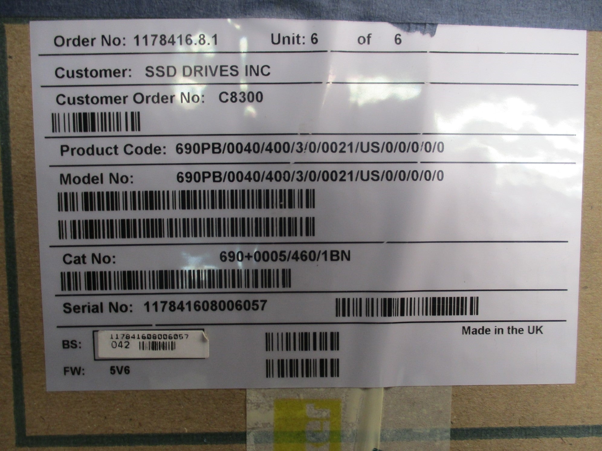 SSD DRIVES 690+0005/460/1BN NSMP
