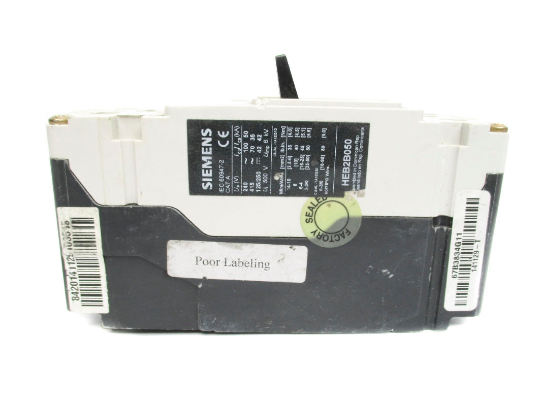 SIEMENS HEB2B050 480V 50A UNMP