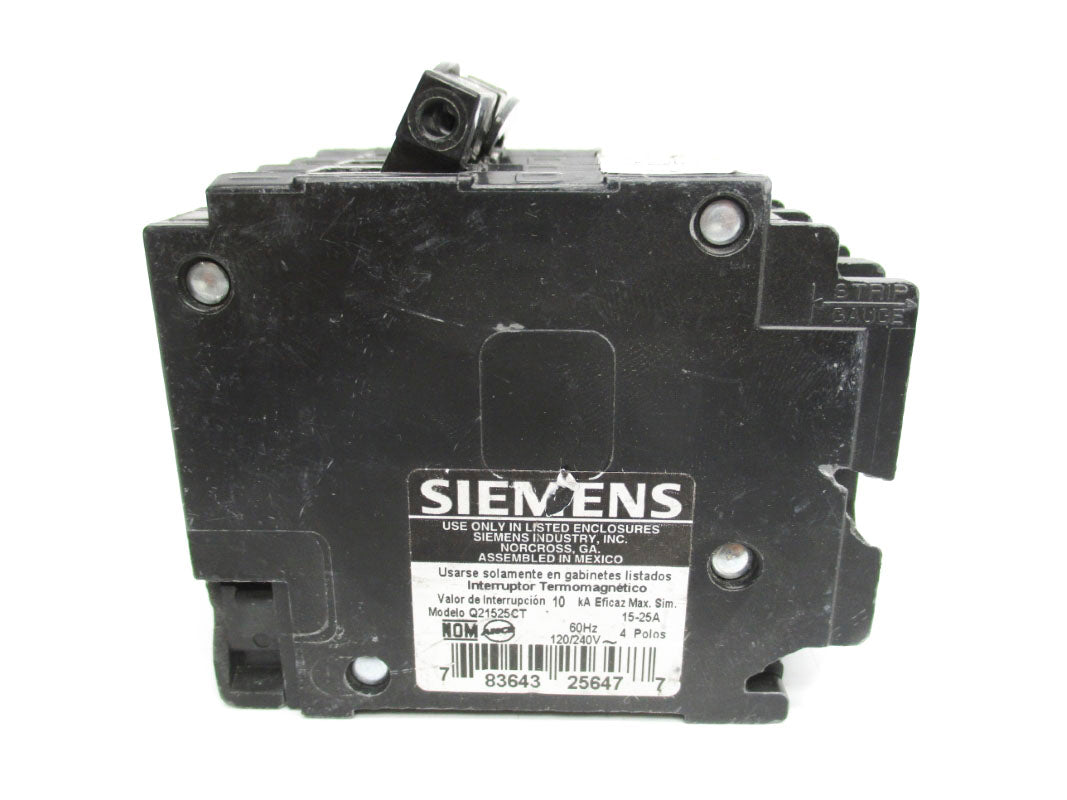 SIEMENS Q21525CT 120/240V 15-25A NSNP
