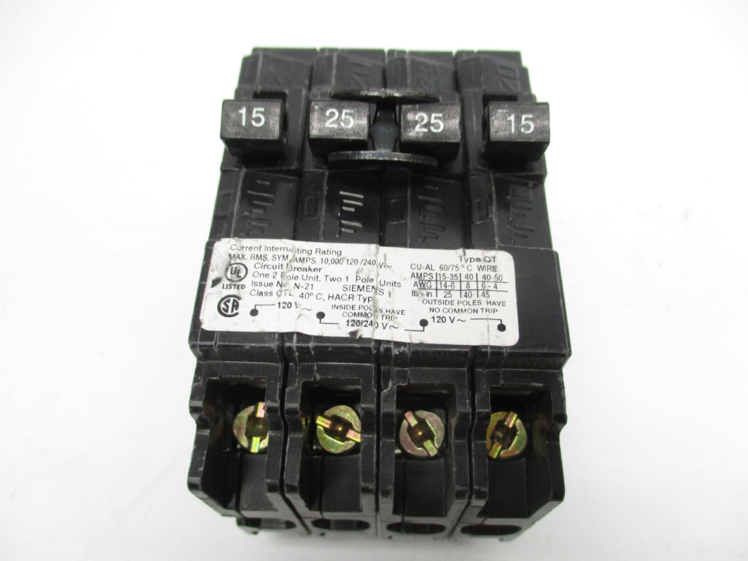 SIEMENS Q21525CT 120/240V 15-25A NSNP