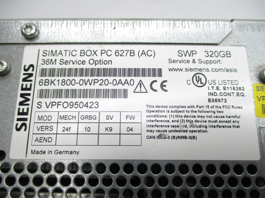 SIEMENS 6BK1800-0WP20-0AA0 100-240V 2.3A NSNP