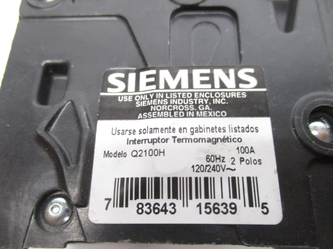 SIEMENS Q2100H 120/240V 100A (AS PICTURED) NSNP