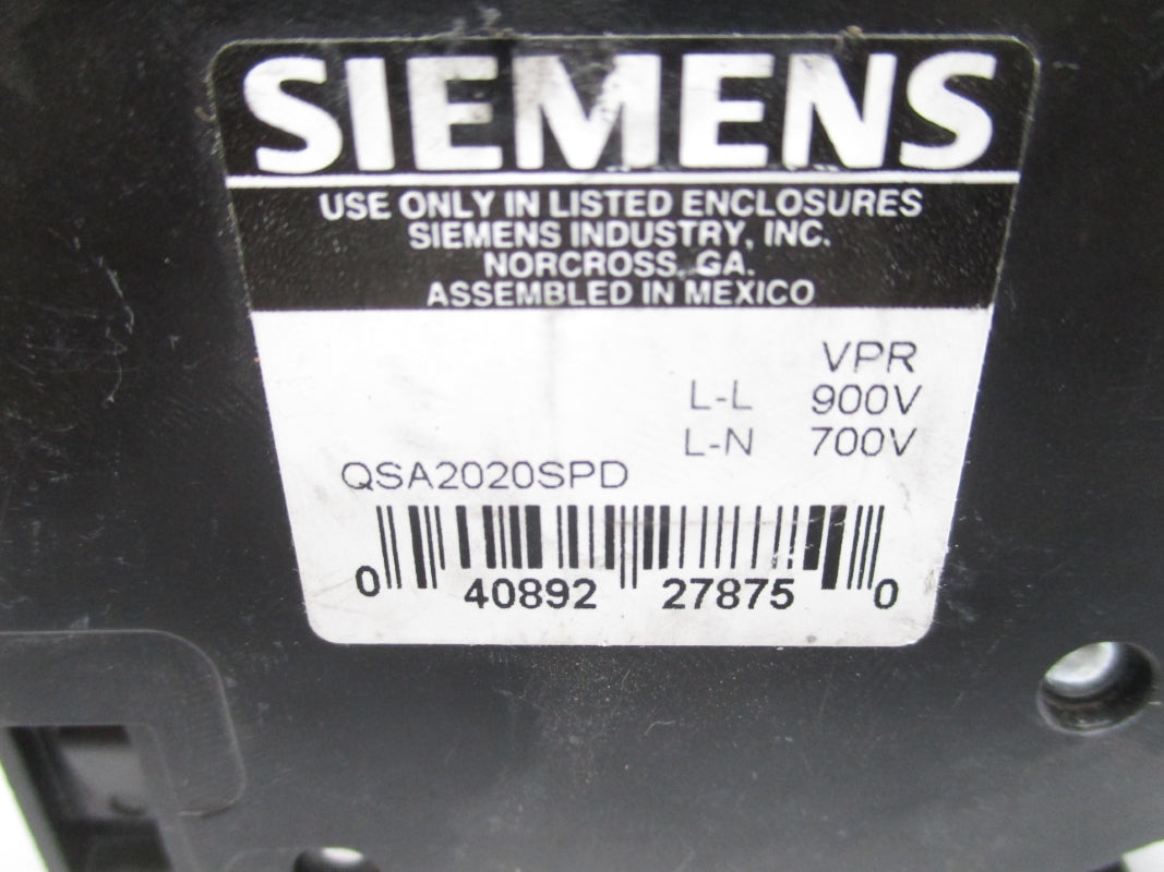 SIEMENS QSA2020SPD 900V 20-20A NSNP
