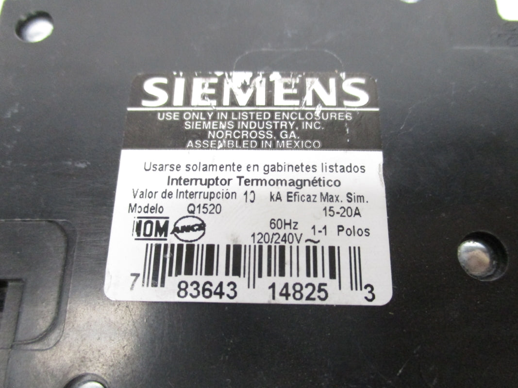 SIEMENS Q1520 120/240V 15-20A NSNP