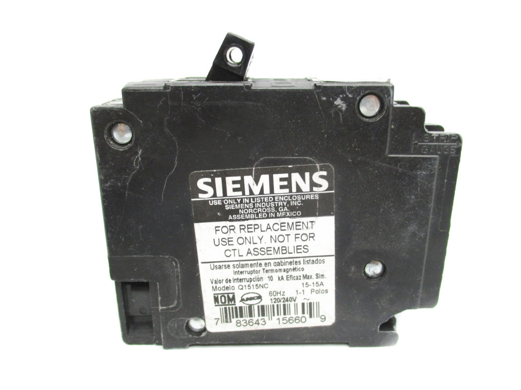 SIEMENS Q1515NC 120/240V 15-15A (AS PICTURED) NSNP