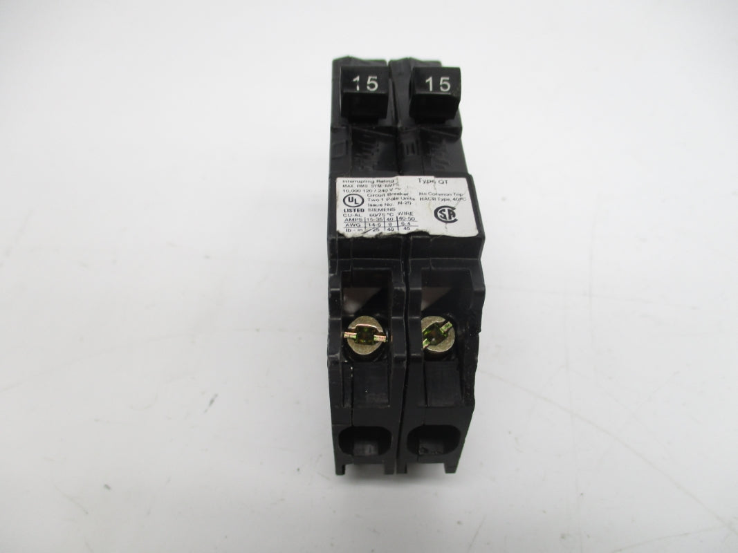 SIEMENS Q1515NC 120/240V 15-15A (AS PICTURED) NSNP