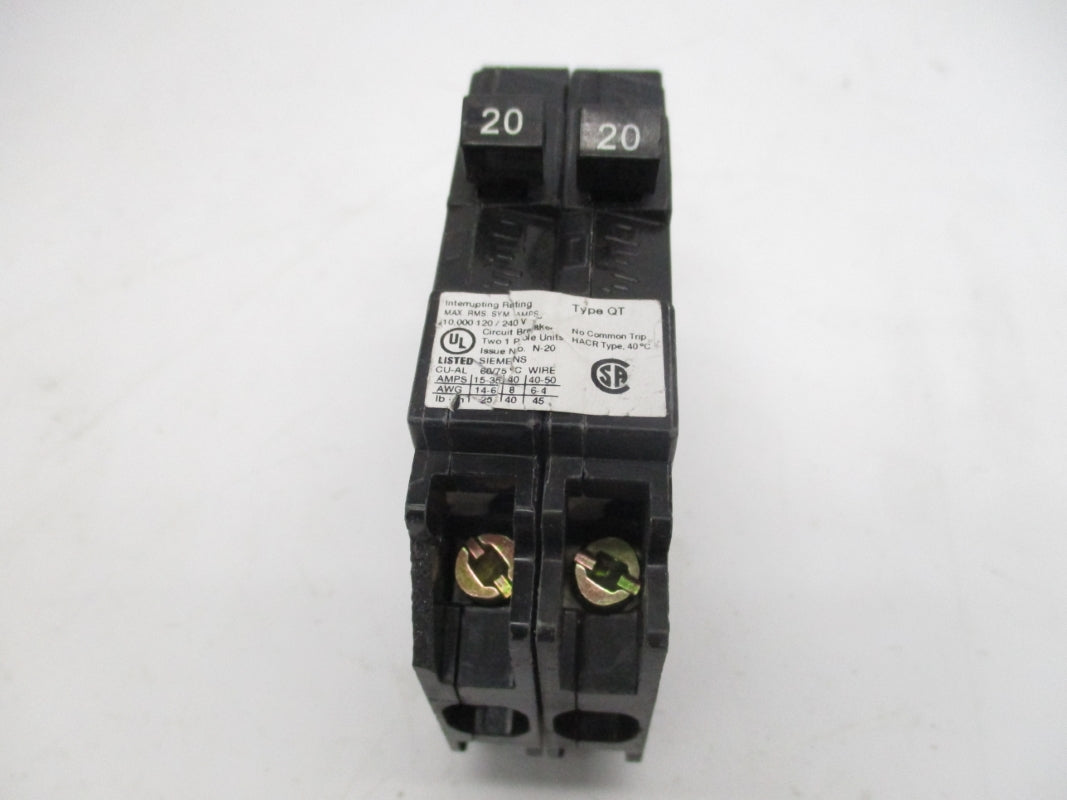 SIEMENS Q2020NC 120/240V 20-20A (AS PICTURED) NSNP