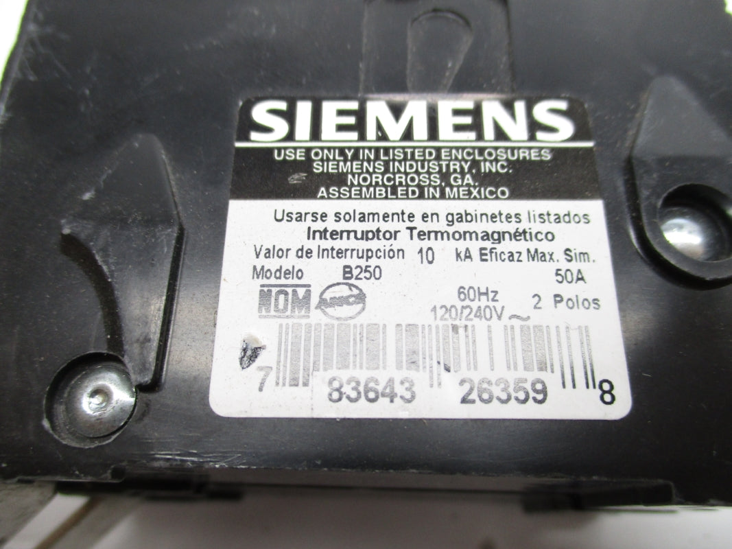 SIEMENS B250 120/240V 50A NSNP