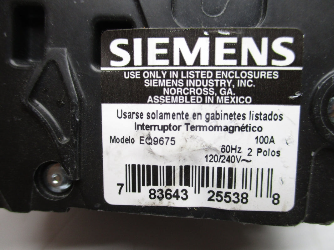SIEMENS EQ9675 120/240V 100A (AS PICTURED) NSNP