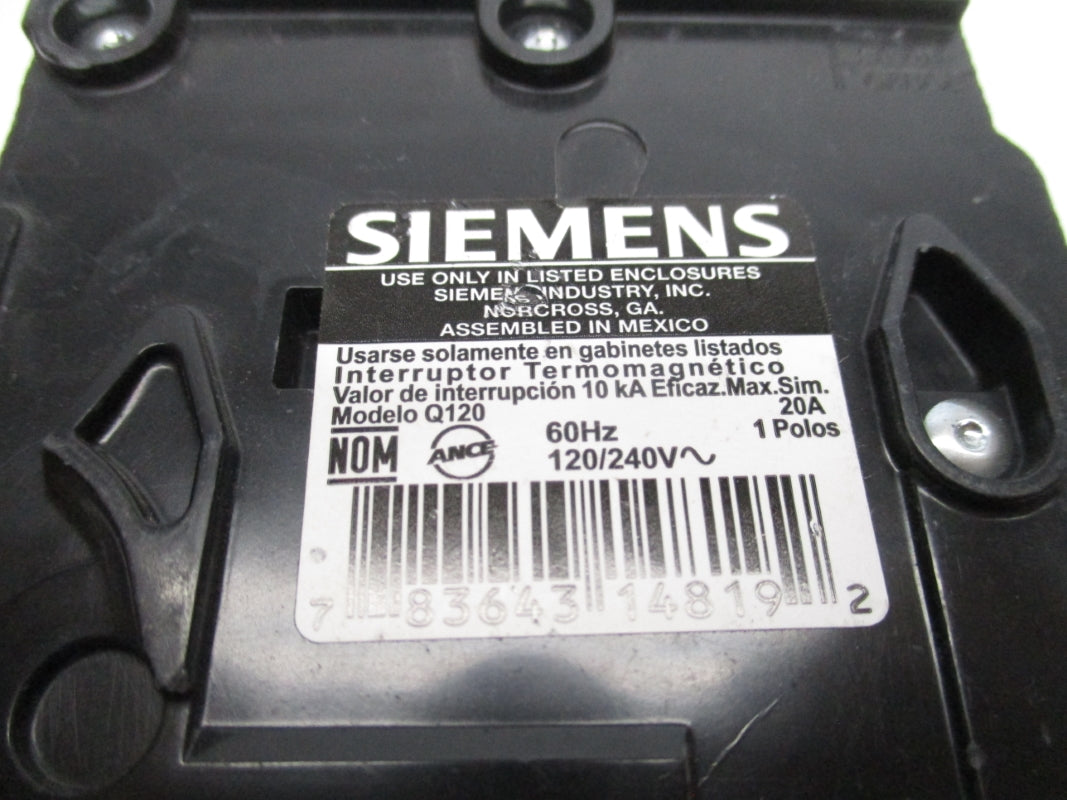 SIEMENS Q120 240V 20A UNMP