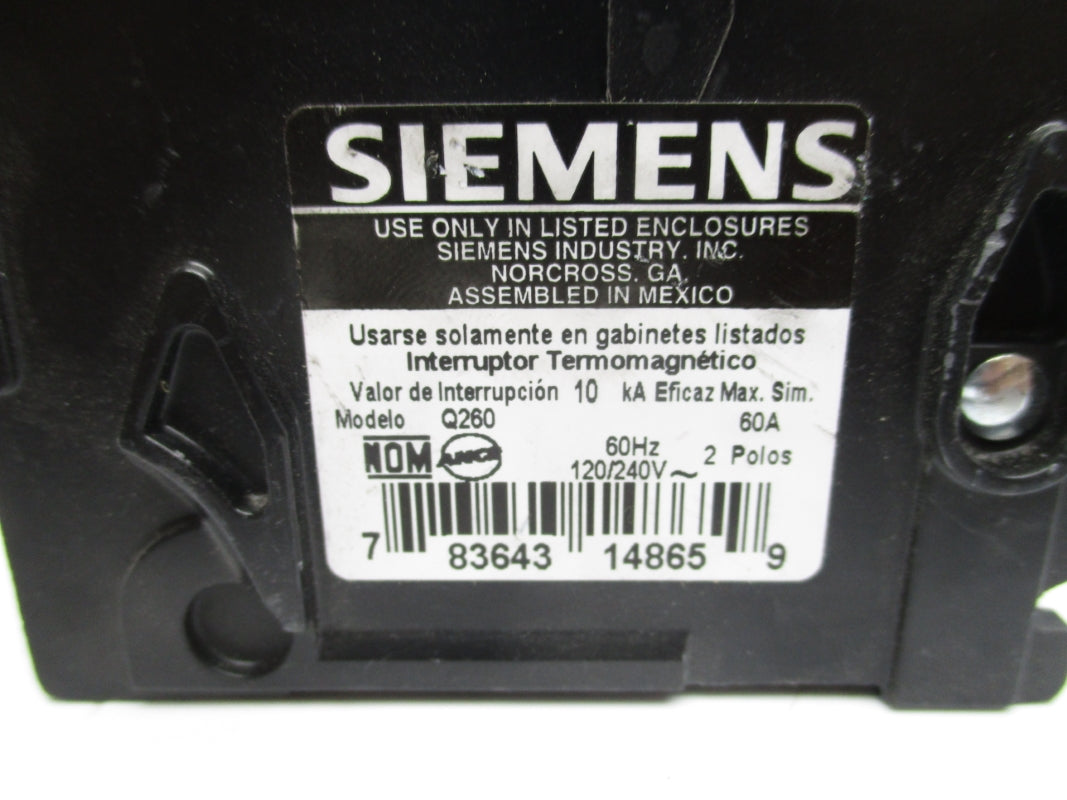 SIEMENS Q260 120/240V 60A NSNP