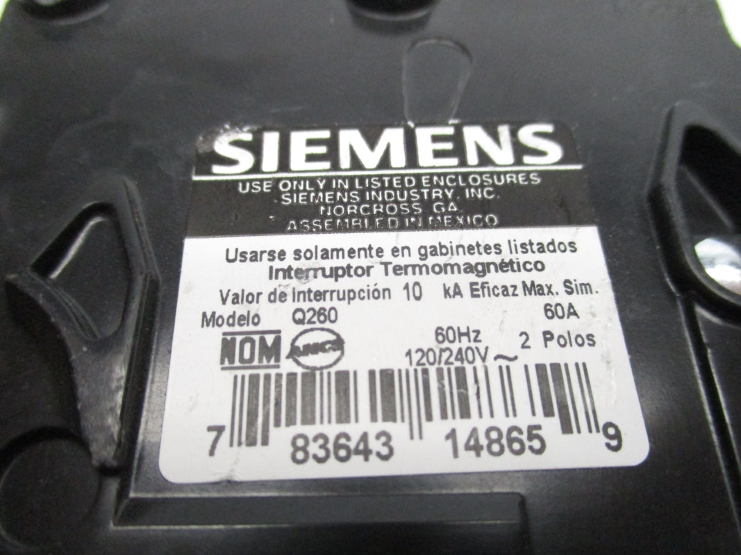 SIEMENS Q260 240V 60A (AS PICTURED) NSNP