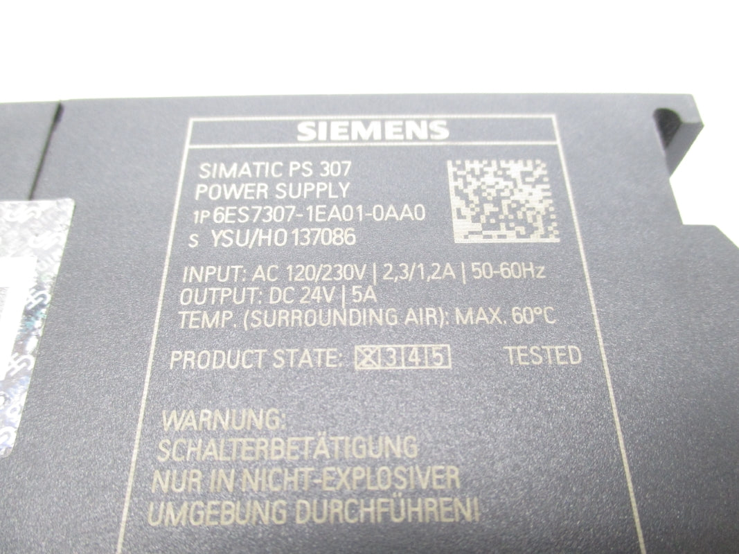 SIEMENS 6ES7307-1EA01-0AA0 24VDC NSNP