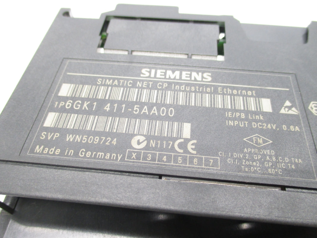 SIEMENS 6GK1411-5AA00 24VDC 0.8A UNMP