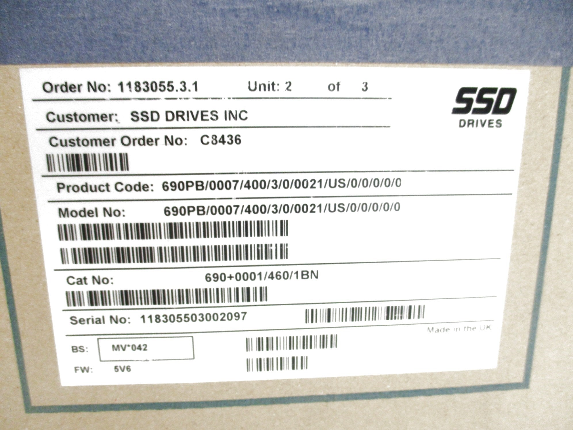 SSD DRIVES 690+0001/460/1BN NSMP