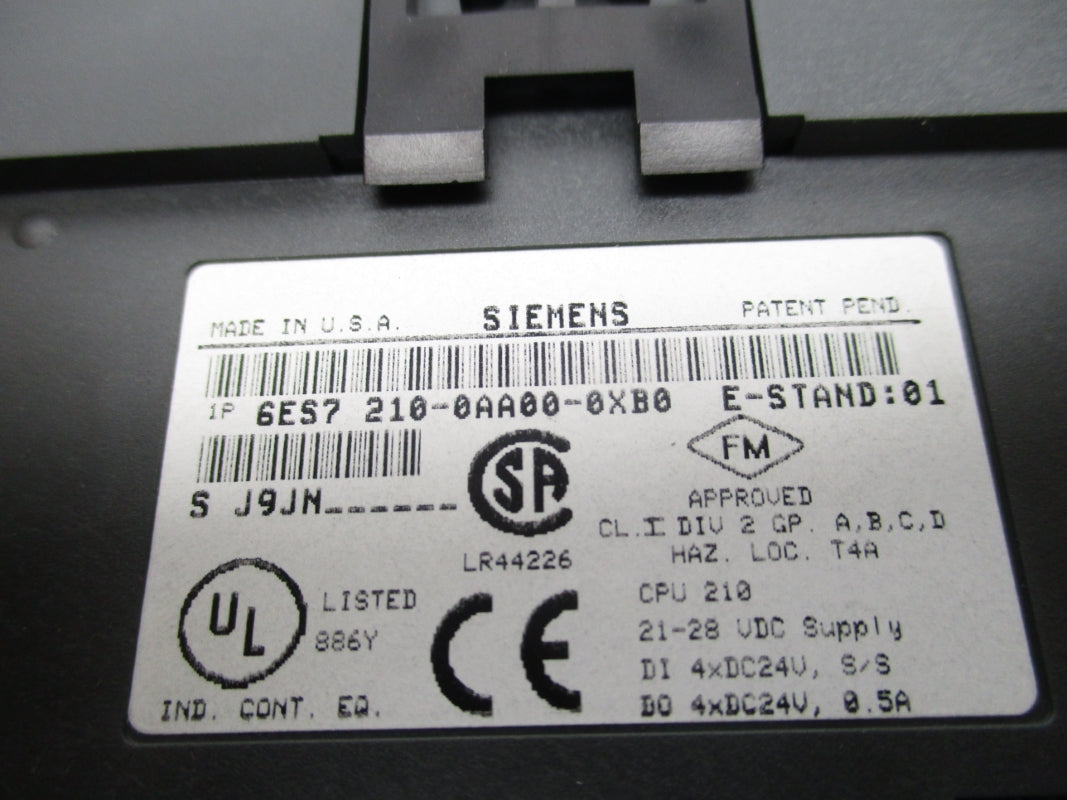 SIEMENS 6ES7210-0AA0-0XB0 28VDC 0.5A (AS PICTURED) NSNP
