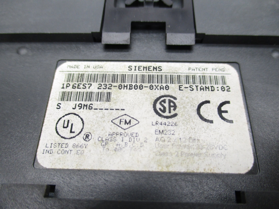 SIEMENS 6ES7232-0HB00-0XA0 28VDC NSNP