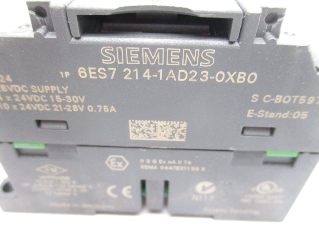SIEMENS 6ES7214-1AD23-0XB0 24VDC 0.75A UNMP