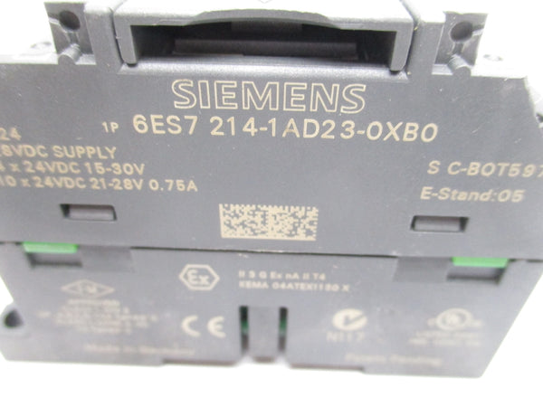 SIEMENS 6ES7214-1AD23-0XB0 24VDC 0.75A UNMP