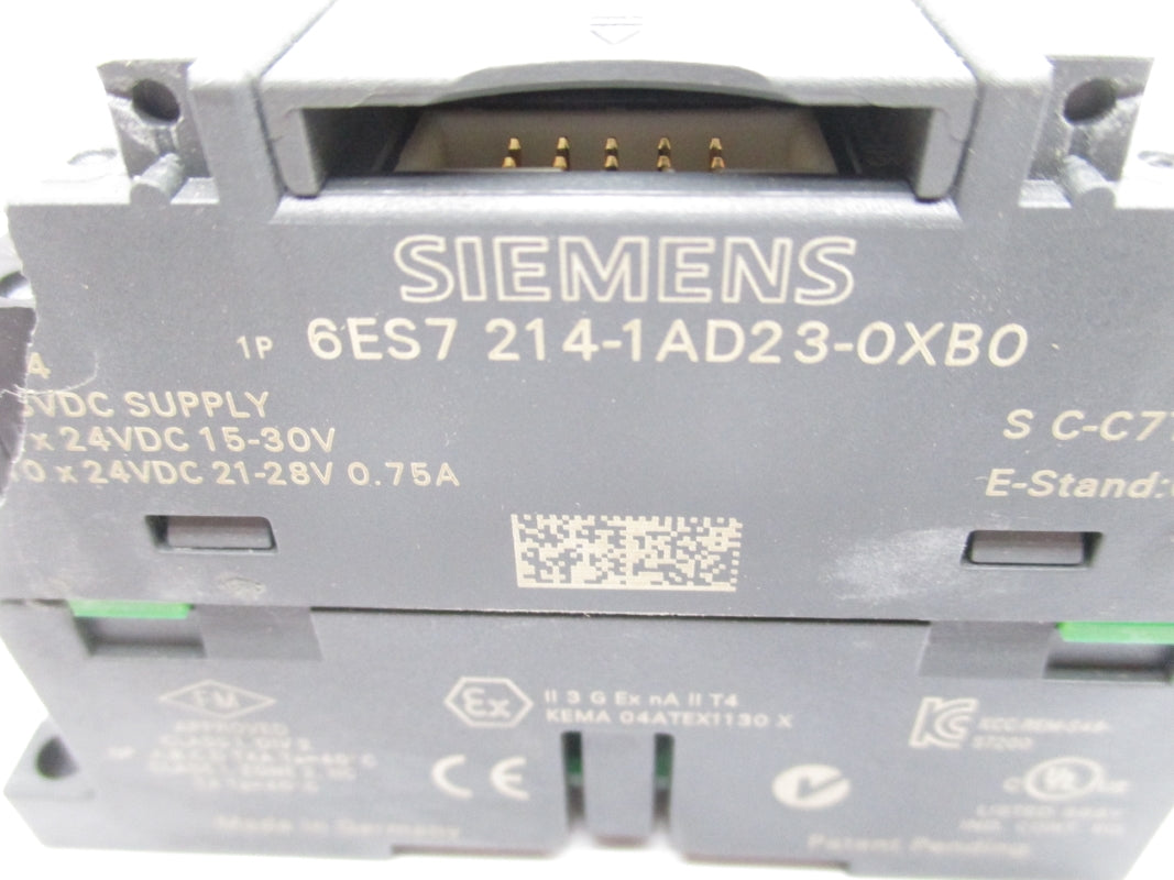 SIEMENS 6ES7214-1AD23-0XB0 24VDC 0.75A (AS PICTURED) NSNP