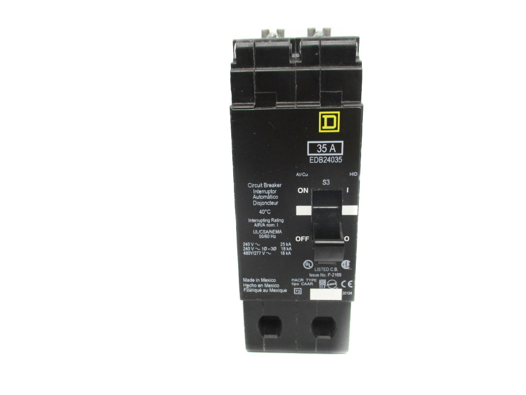 SQUARE D EDB24035 277V 35A UNMP