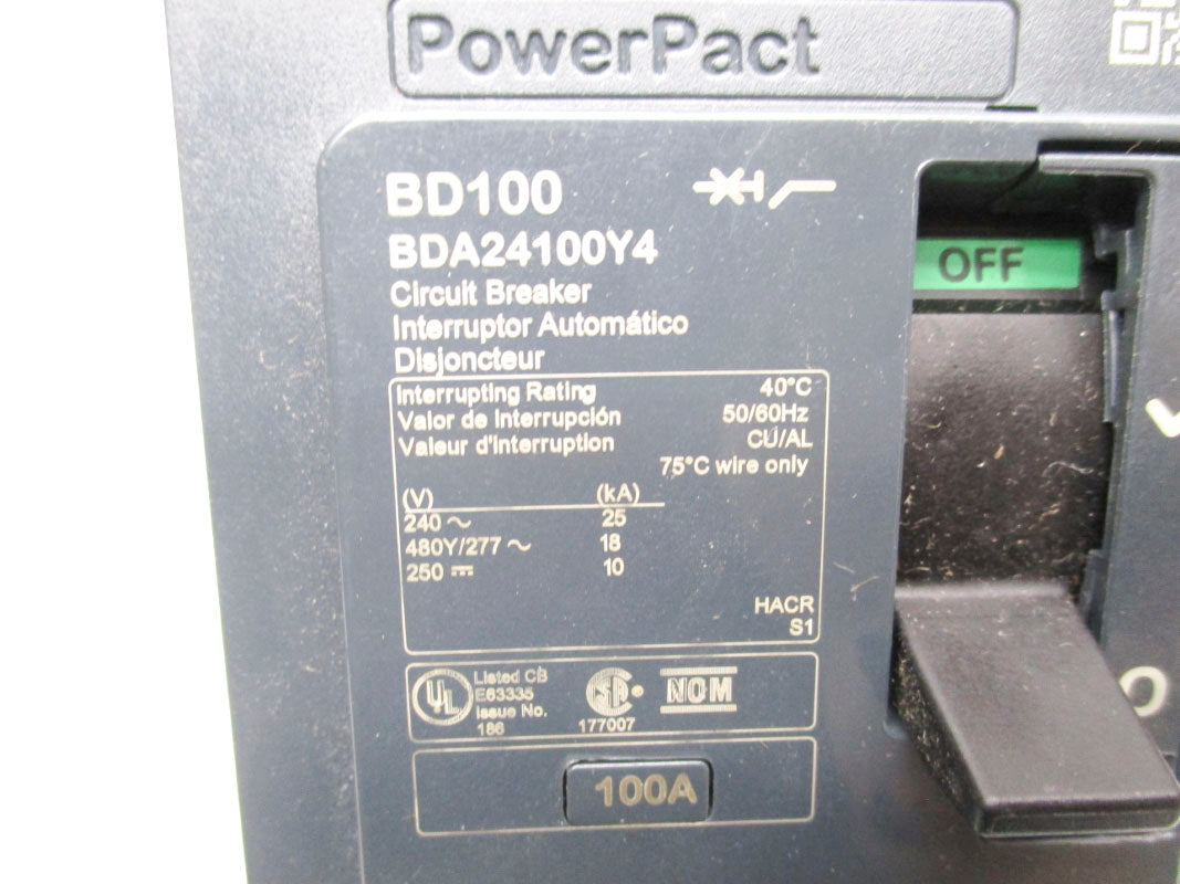 SQUARE D BDA24100Y4 277V 100A NSNP