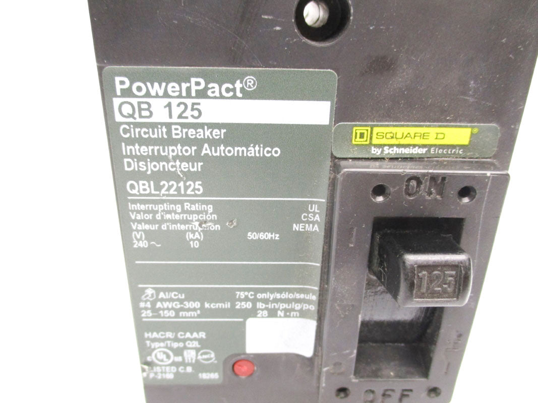 SQUARE D QBL22125 240V 125A (AS PICTURED) NSNP