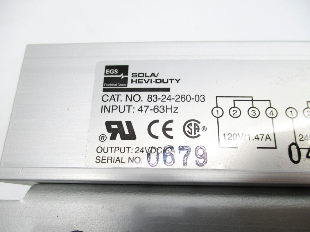 SOLA/HEVI-DUTY 83-24-260-03 24VDC 6A NSMP