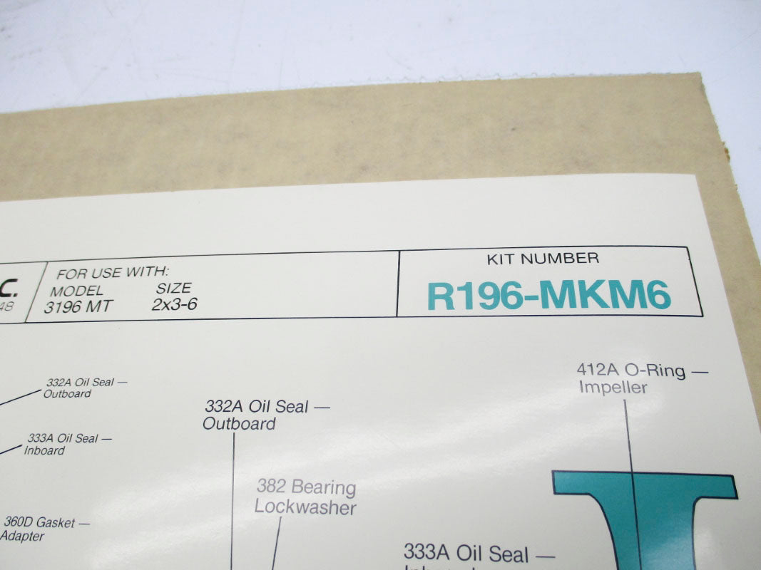 GOULDS PUMP R196-MKM6 NSMP