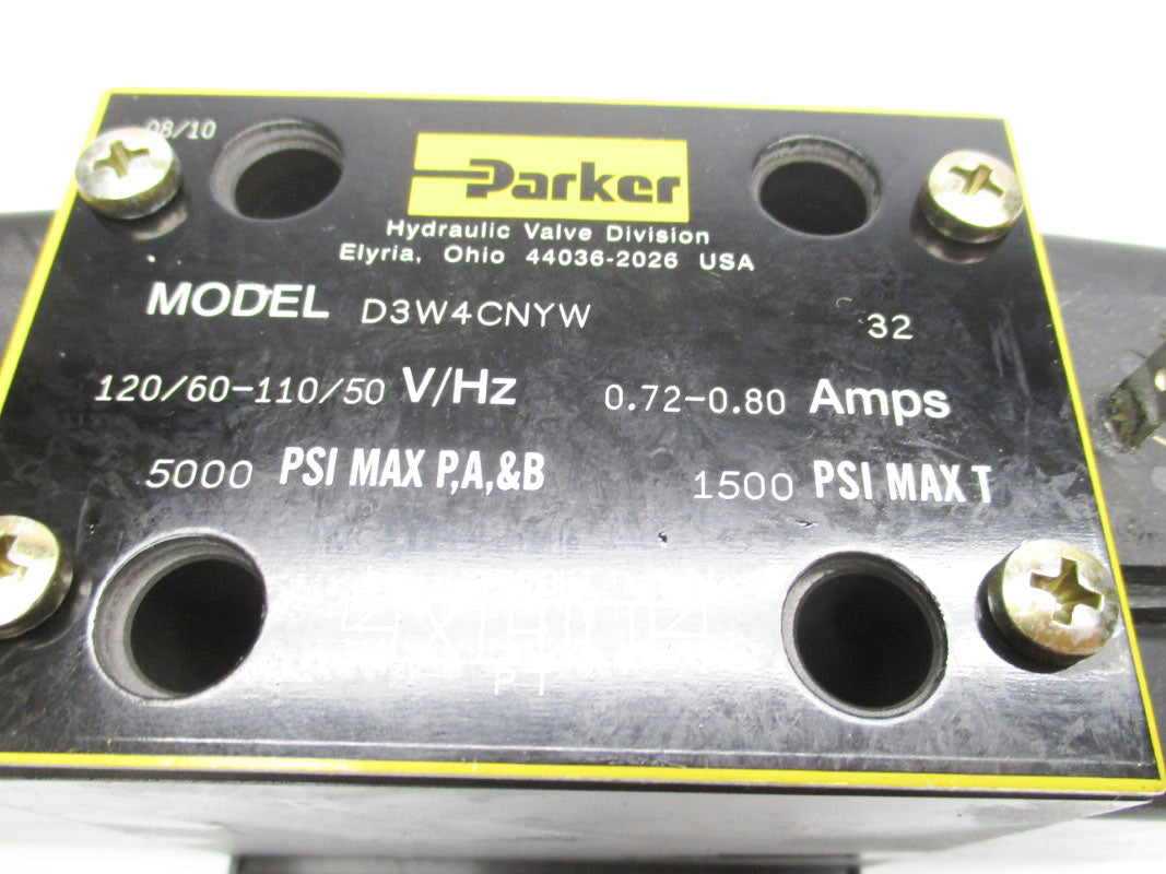 PARKER D3W4CNYW 110-120V 0.72-0.80A 5000PSI NSMP