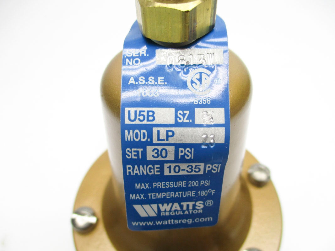 WATTS U5B-LP-Z3 35PSI 3/4" NSMP