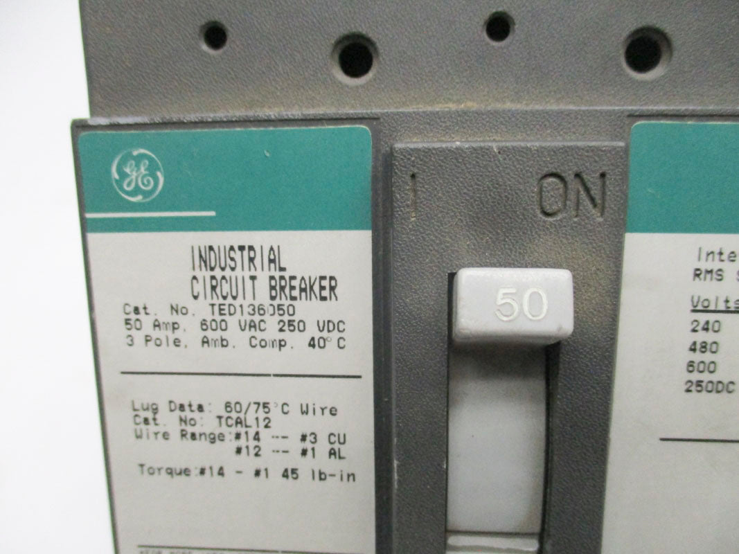 GENERAL ELECTRIC TED136050 600VAC 50A NSNP