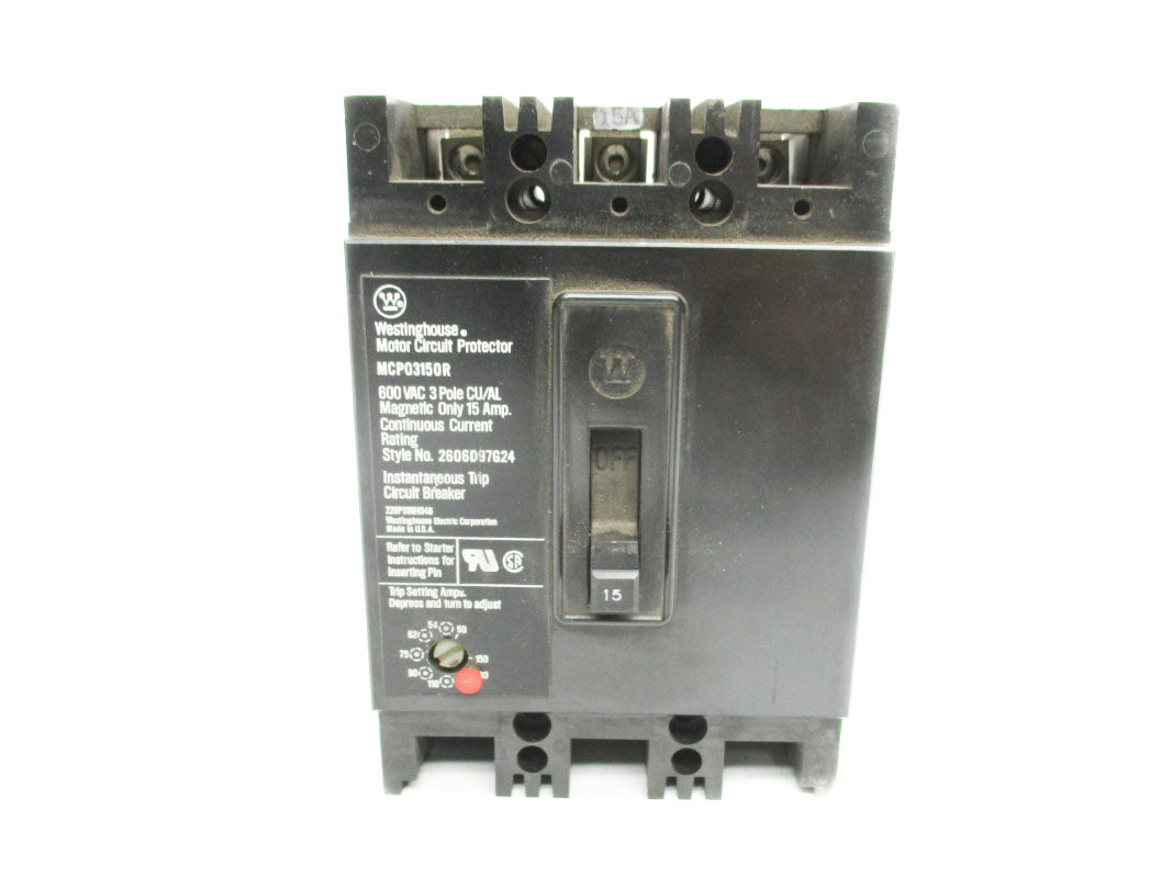 WESTINGHOUSE MCP03150R 600VAC 15A UNMP