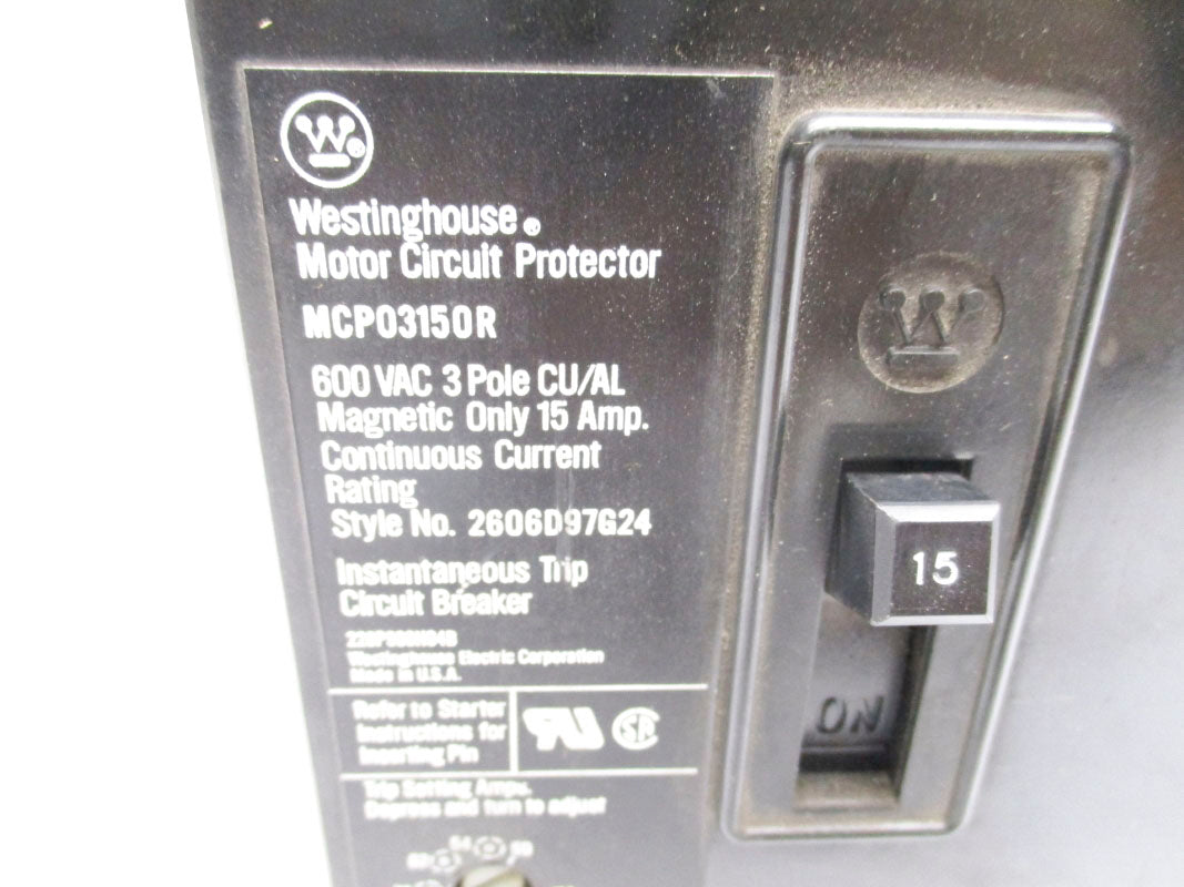 WESTINGHOUSE MCP03150R 600VAC 15A UNMP
