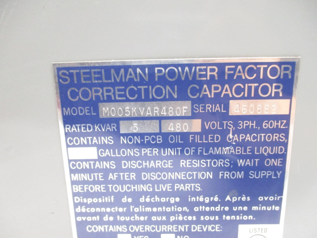 STEELMAN ELECTRIC M005KVAR480F 480V NSNP