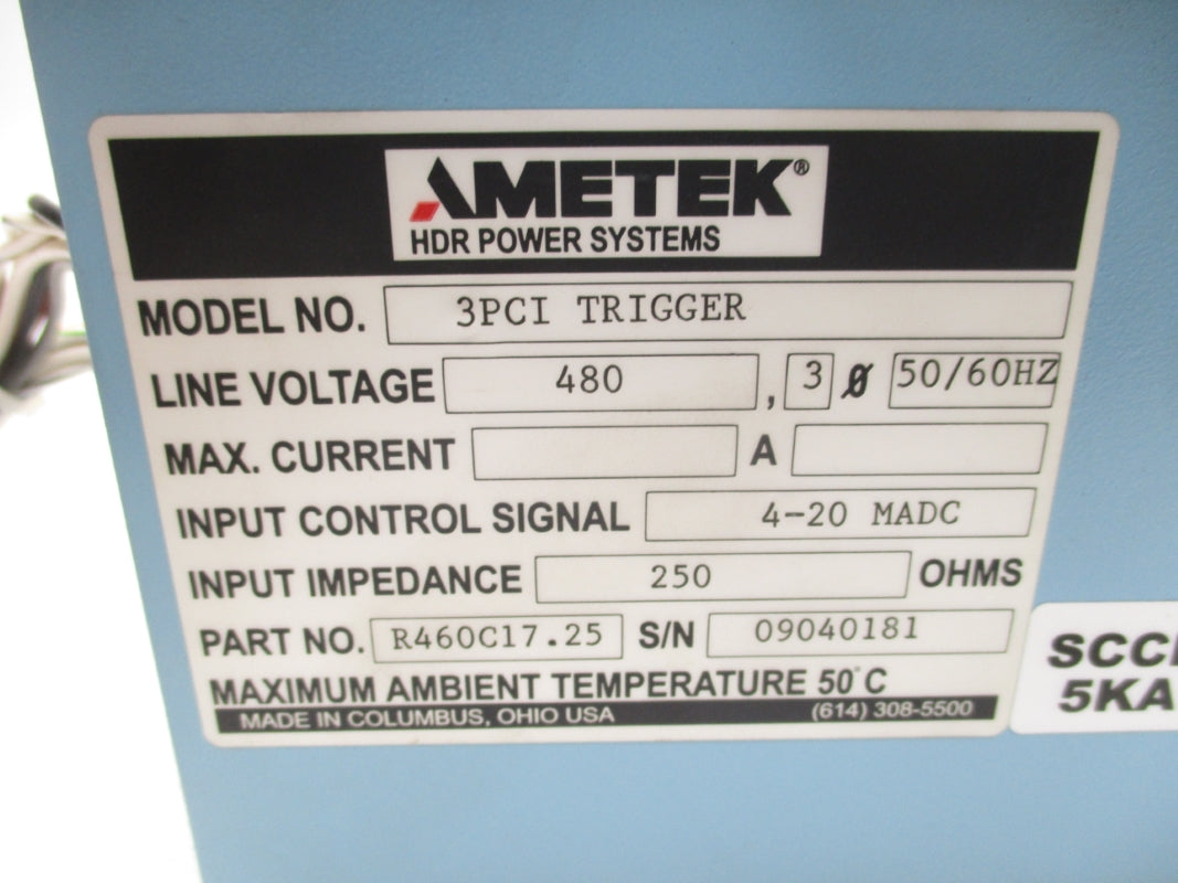 AMETEK R460C17.25 3PCITRIGGER 480V NSNP